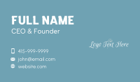 Floral Feminine Wordmark Business Card