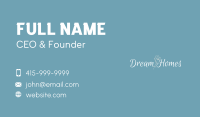 Floral Feminine Wordmark Business Card