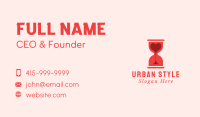 Red Hourglass Heart Business Card