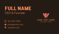 Tech Web Developer Letter W Business Card