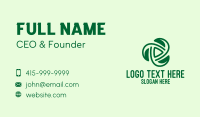 Green Leaf Spiral  Business Card Design