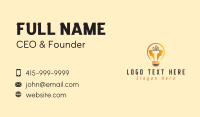 Light Bulb Electricity Business Card Design