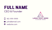 Geometric Triangle Pyramid Business Card