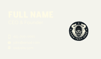 Smoking Skeleton Skull Business Card