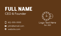 White Cafe Clock Business Card