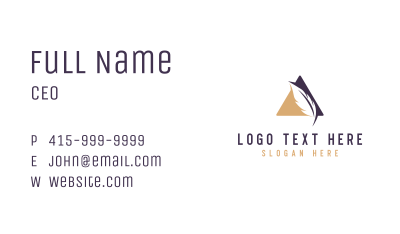 Author Writer Quill Publisher Business Card Image Preview