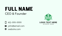 Green Marijuana Leaf Business Card Design