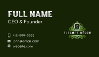 Elegant Crown Leaves Business Card Image Preview