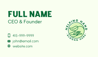 Agriculture Leaf Hand Business Card Image Preview