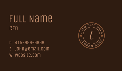 Brown Circle Company Business Card