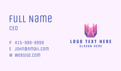 Pixelated Software Application Business Card Image Preview