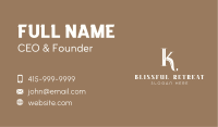 Elegant Company Letter K Business Card