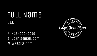 Urban Clothing Emblem Business Card Image Preview