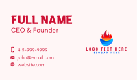3D Water Flame  Business Card