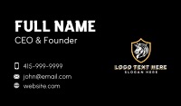 Mad Unicorn Shield Gaming Business Card Design