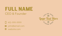 Quirky Retro Generic Wordmark  Business Card Design