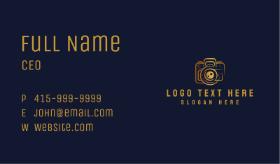 Photo Studio Camera Business Card
