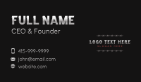 Rockstar Business Card example 2