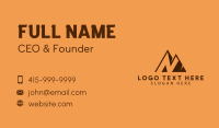 Mountain Apex Letter N Business Card Design