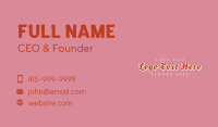 Quirky Cursive Wordmark  Business Card