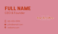 Quirky Cursive Wordmark  Business Card Design