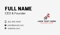 Car Racing Flag Business Card Design