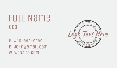 Apparel Clothing Emblem  Business Card Image Preview
