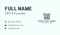 Silver Greek Pillar Business Card