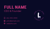 Graffiti Drip Lettermark Business Card