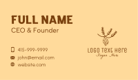 Brown Pinecone Outline Business Card