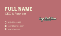 Collector Business Card example 2
