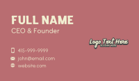 Retro Comic Wordmark Business Card