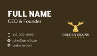 Golden Moose Antler Business Card