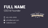 Vintage Star Wordmark Business Card