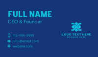 Blue Diamond Letter X Business Card Design