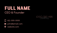 Luxurious Feminine Wordmark Business Card