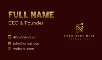 Luxury Boutique Letter N Business Card