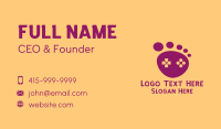 Purple Foot Step Controller Business Card