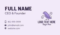 Purple Sparrow Bird  Business Card