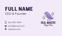 Purple Sparrow Bird  Business Card Image Preview