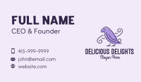 Purple Sparrow Bird  Business Card Image Preview