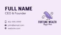 Purple Sparrow Bird  Business Card Image Preview