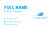 Blue Bubble Planet Business Card Image Preview