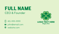 Fancy Clover Leaf Business Card