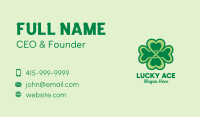 Fancy Clover Leaf Business Card Image Preview