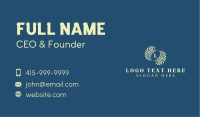 Leafy Elegant Lettermark Business Card