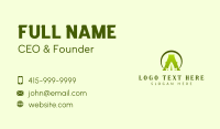 Sustainable Leaf Letter A Business Card Design