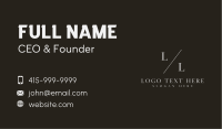 Elegant Apparel Lettermark Business Card