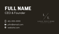 Elegant Apparel Lettermark Business Card Design