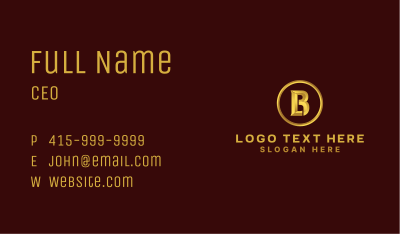 Luxury Banking Finance Business Card